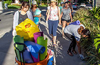 Yoga and beach clean-up